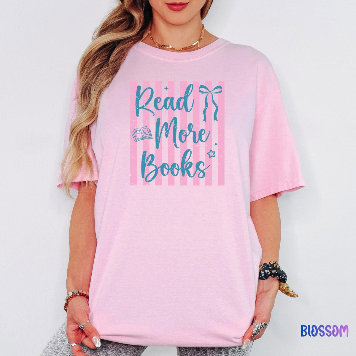 Read More Books Comfort Colors® Shirt, Book Lover Tee, Trendy Bookworm T-Shirt, Reader Gift, Book Club Shirt, Literary Graphic Tee