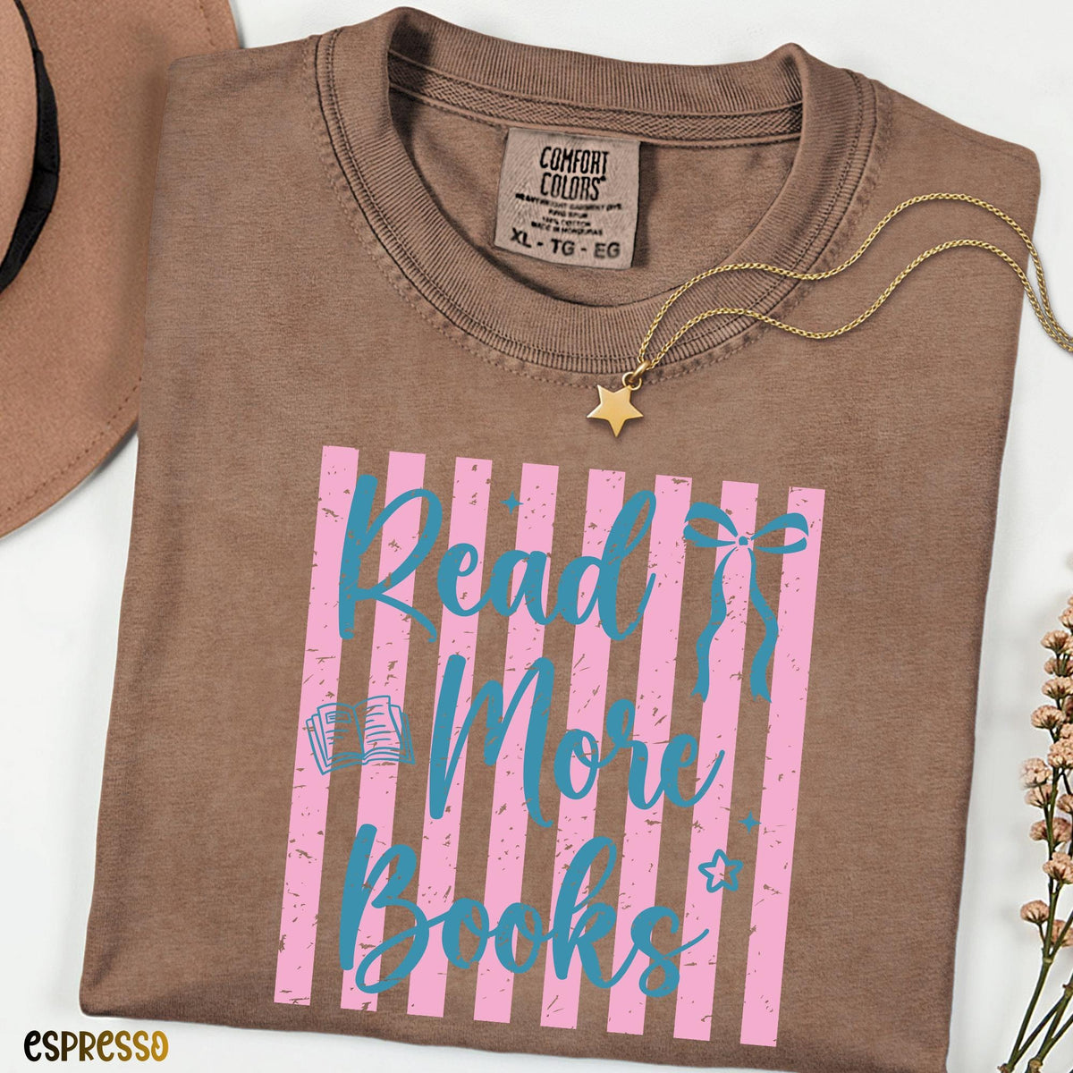 Read More Books Comfort Colors® Shirt, Book Lover Tee, Trendy Bookworm T-Shirt, Reader Gift, Book Club Shirt, Literary Graphic Tee