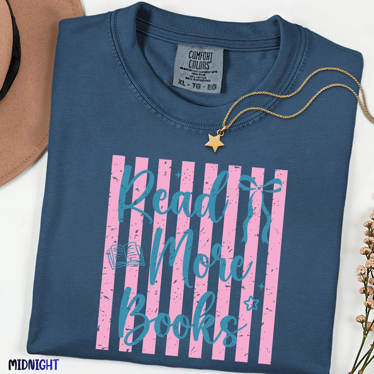 Read More Books Comfort Colors® Shirt, Book Lover Tee, Trendy Bookworm T-Shirt, Reader Gift, Book Club Shirt, Literary Graphic Tee