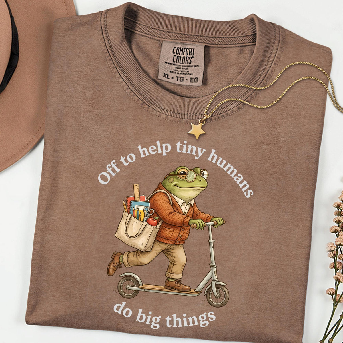 Funny Back To School Comfort Colors® Shirt, Helping Tiny Humans Do Big Things T Shirt Inspirational Teacher Gift Preschool Elementary Tee