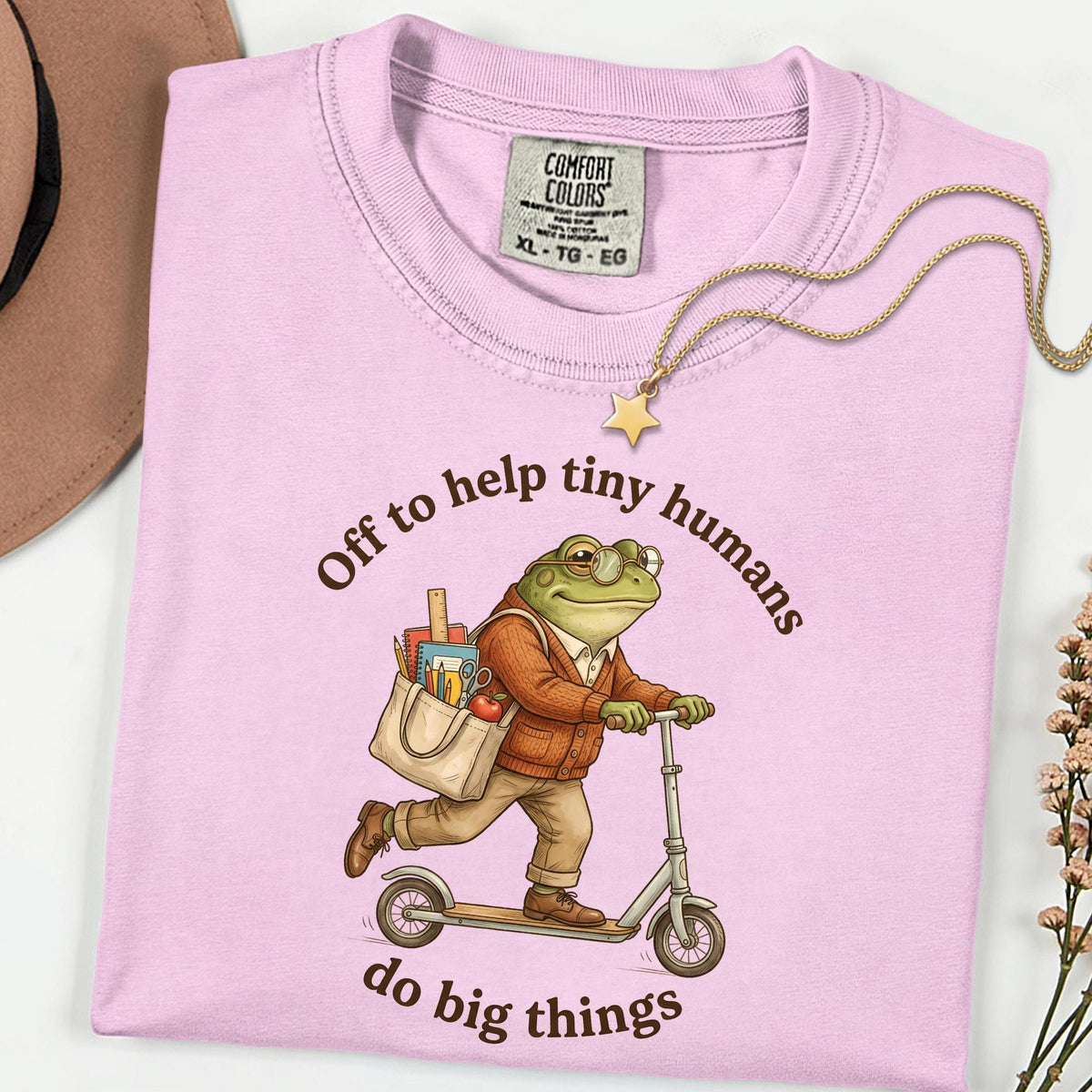 Funny Back To School Comfort Colors® Shirt, Helping Tiny Humans Do Big Things T Shirt Inspirational Teacher Gift Preschool Elementary Tee