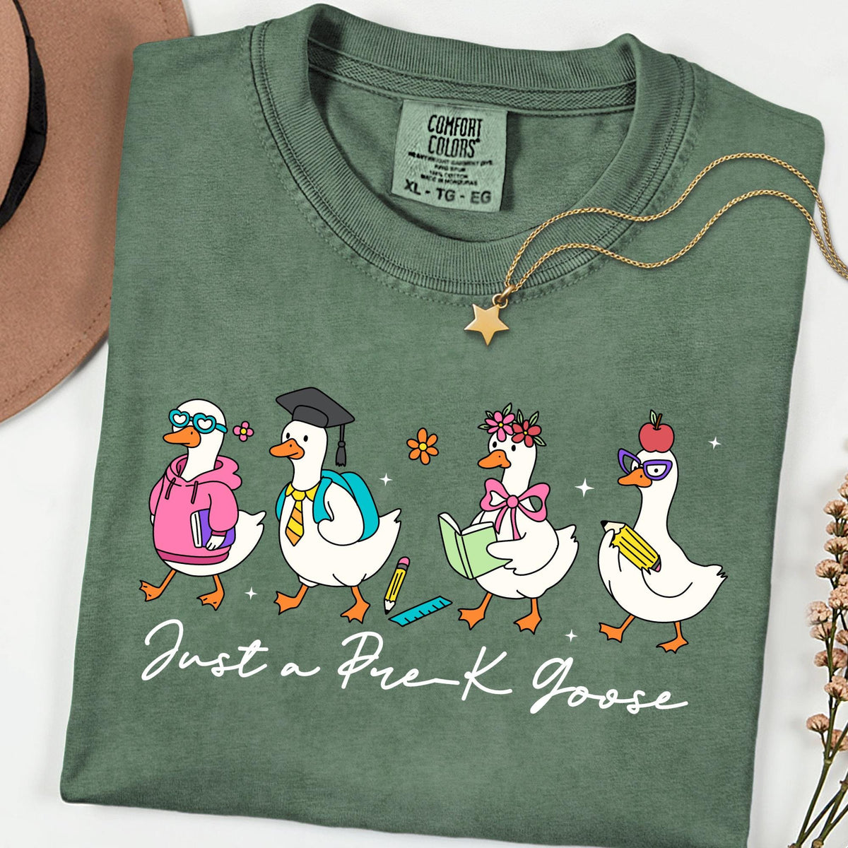 Comfort Colors® Just a Pre K Goose Shirt Back To School Silly Goose Cool First Day Tee Teacher Gift