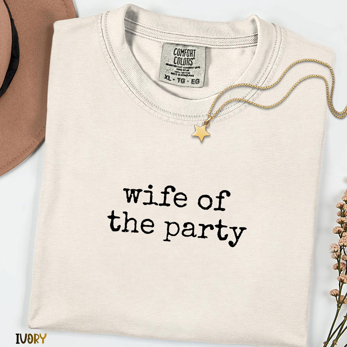 Wife of the Party Comfort Colors® Shirt, Future Mrs Tee, Bachelorette Outfit, Bridal Shower Gift, Just Engaged Shirt, Honeymoon Tee