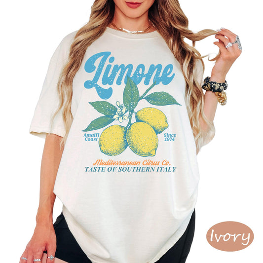 Comfort Colors® Retro Limone Shirt, Vintage Fruit Shirts, Funny Summer T-Shirt, Group Fruit Vacation Tee