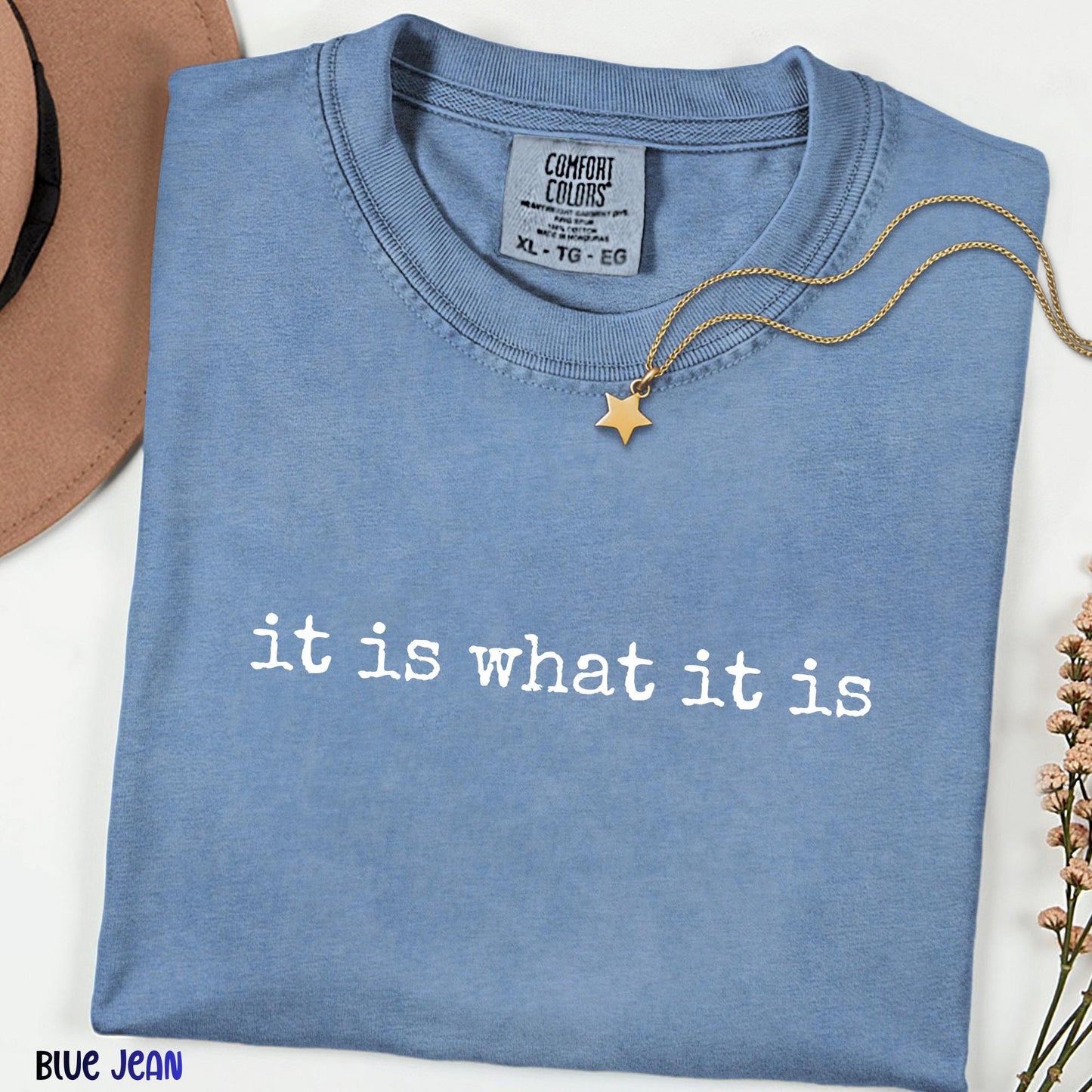 Comfort Colors®  It Is What It Is Shirt, Minimalist Graphic Tee, Unisex Comfort Colors T-Shirt, Stoic Quote Shirt, Vintage Aesthetic Tee