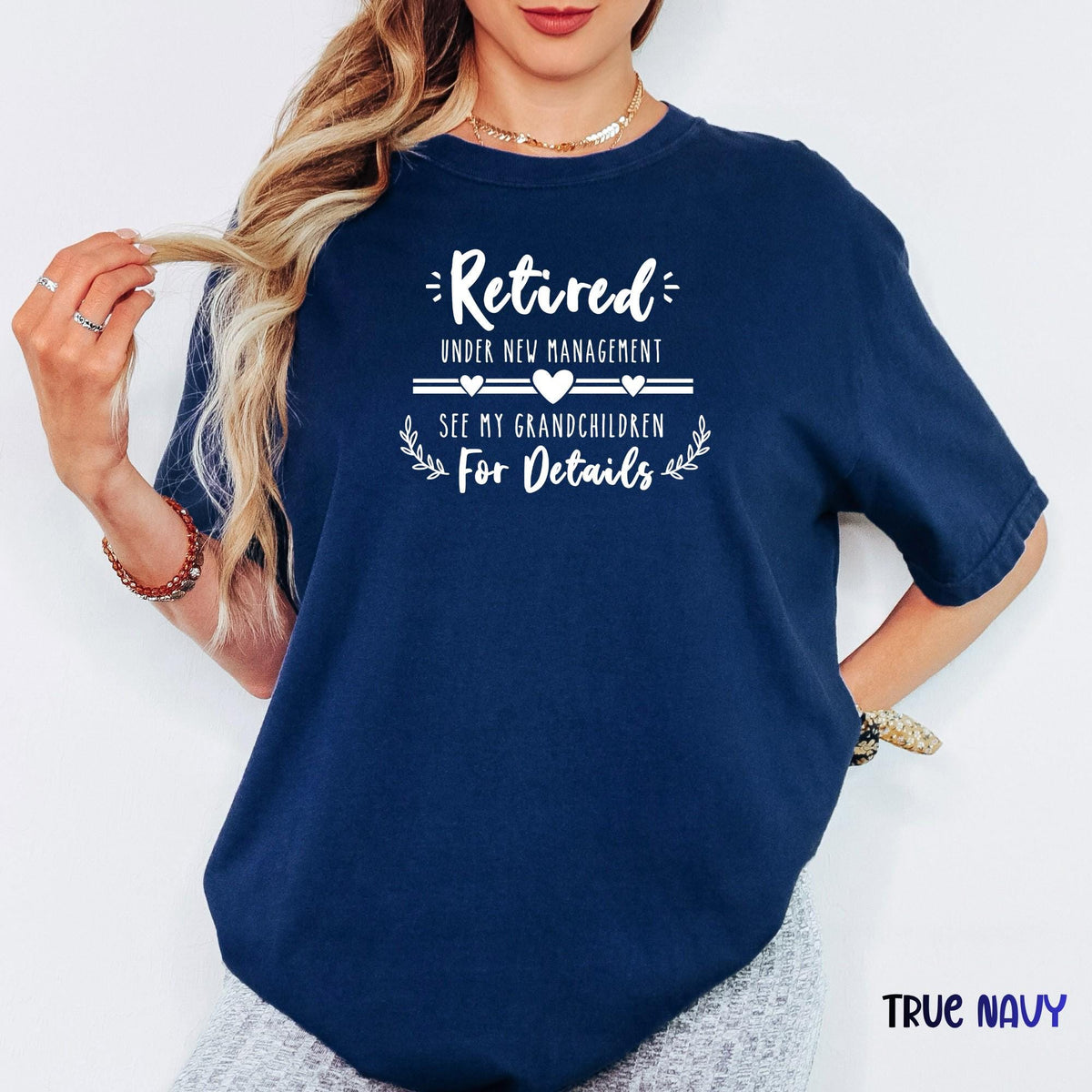Comfort Colors® Retired Grandma Shirt, Funny Retirement Shirt, Under New Management See Grandchildren Tee, Retirement Gift for Grandma