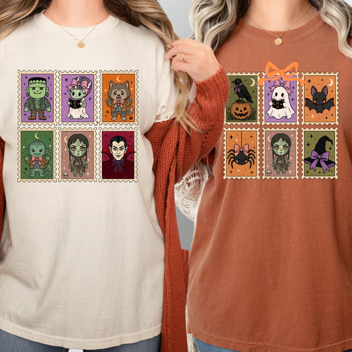 Custom Comfort Colors® Halloween Stamps Shirt, Vintage Dark Universe Shirt, Retro Epic Spooky Season Tshirt Gifts