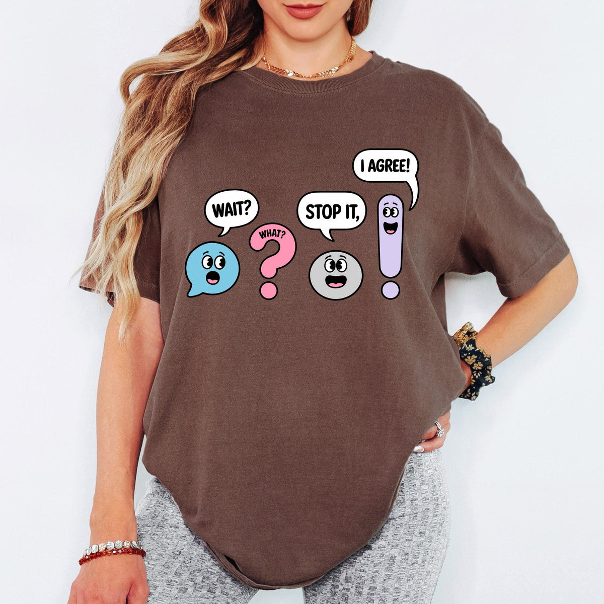 Comfort Colors® Funny Grammar Teacher Shirt, Wait What Stop It I Agree Shirt, Punctuation Shirt, English Teacher Gift, Back To School