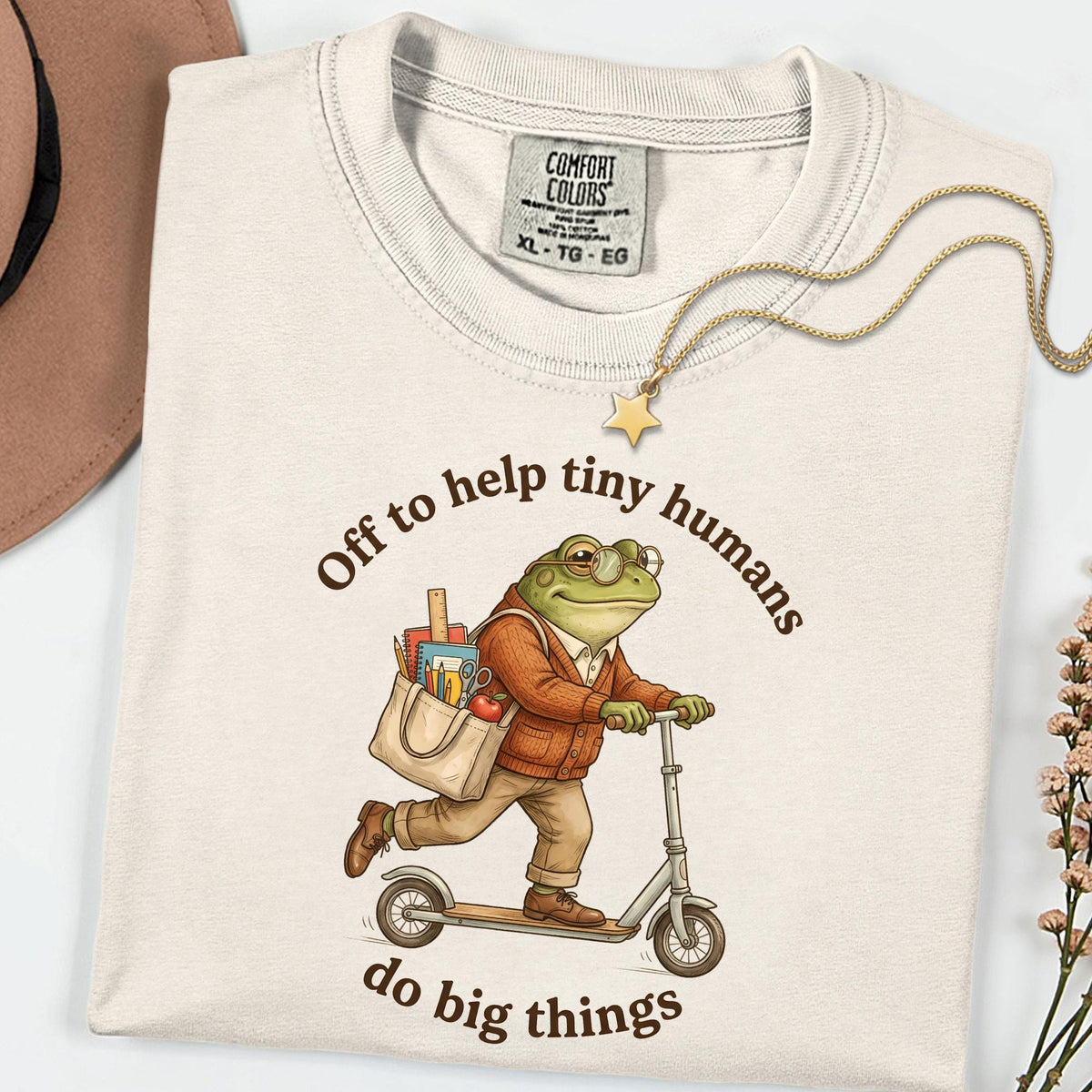 Funny Back To School Comfort Colors® Shirt, Helping Tiny Humans Do Big Things T Shirt Inspirational Teacher Gift Preschool Elementary Tee