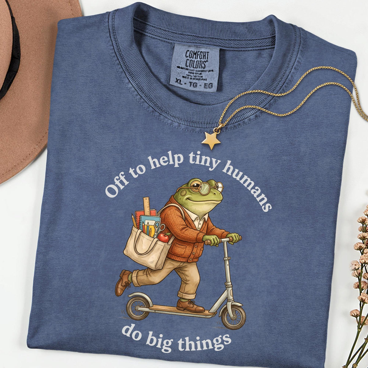 Funny Back To School Comfort Colors® Shirt, Helping Tiny Humans Do Big Things T Shirt Inspirational Teacher Gift Preschool Elementary Tee