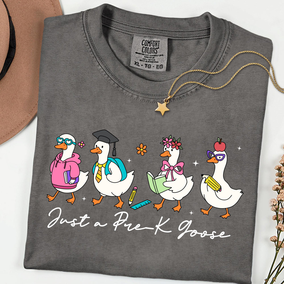 Comfort Colors® Just a Pre K Goose Shirt Back To School Silly Goose Cool First Day Tee Teacher Gift