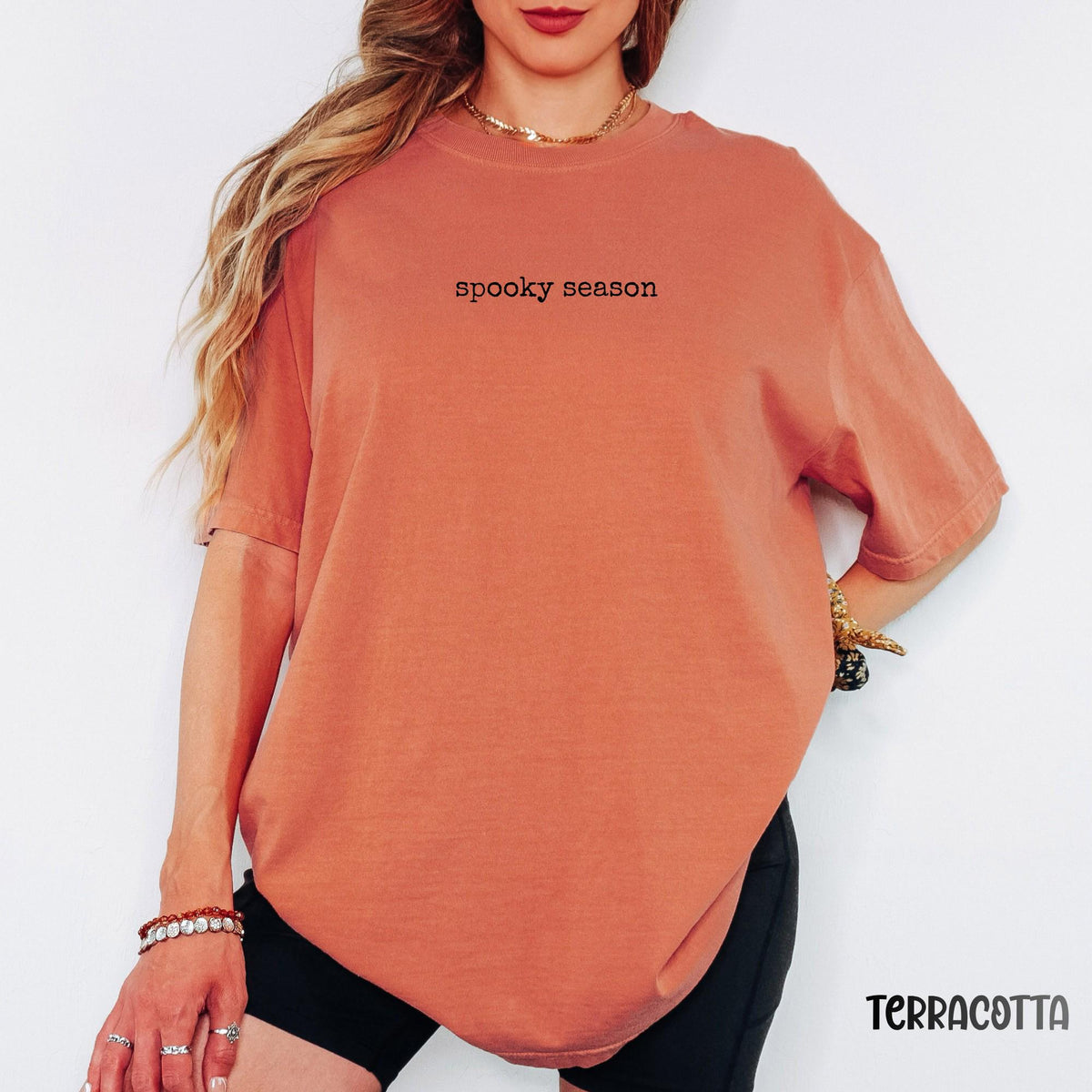 Comfort Colors® Spooky Season Shirt, Spooky Halloween T-Shirt, Spooky Ghost Shirt, Halloween Gift Tee, Minimalist Quote Gift