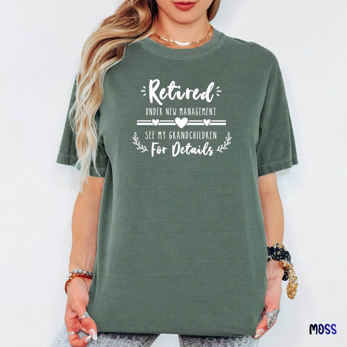 Comfort Colors® Retired Grandma Shirt, Funny Retirement Shirt, Under New Management See Grandchildren Tee, Retirement Gift for Grandma
