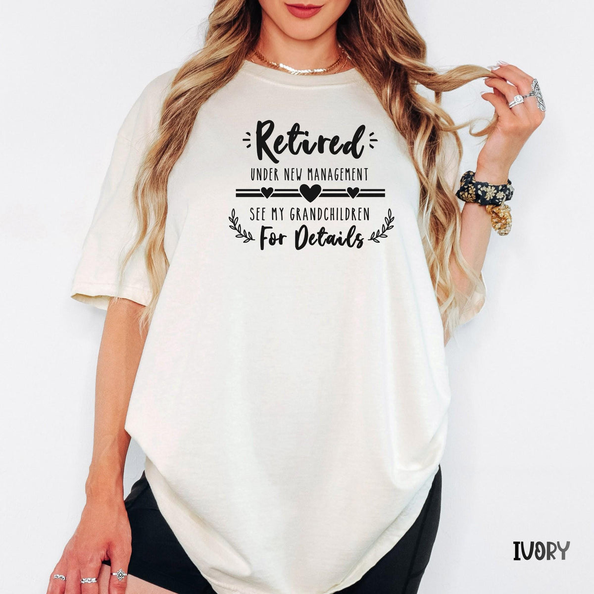 Comfort Colors® Retired Grandma Shirt, Funny Retirement Shirt, Under New Management See Grandchildren Tee, Retirement Gift for Grandma