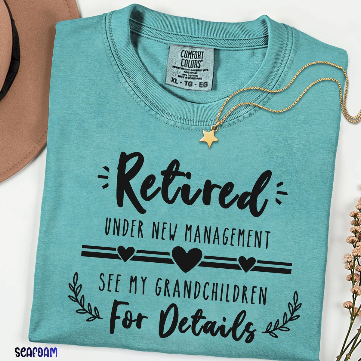 Comfort Colors® Retired Grandma Shirt, Funny Retirement Shirt, Under New Management See Grandchildren Tee, Retirement Gift for Grandma