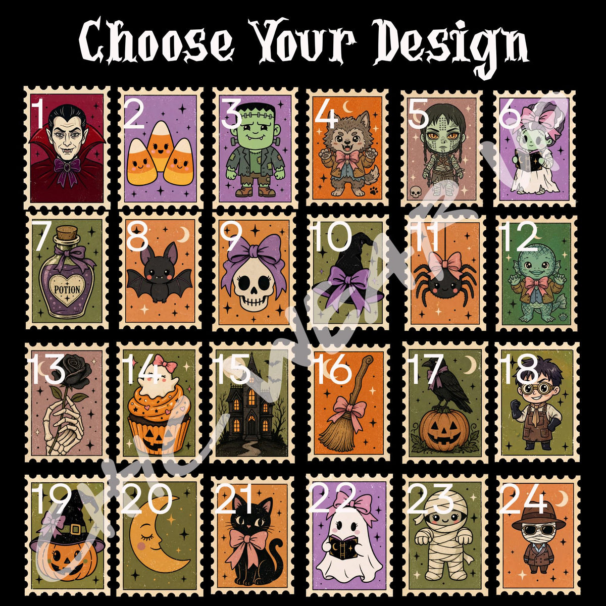 Custom Comfort Colors® Halloween Stamps Shirt, Vintage Dark Universe Shirt, Retro Epic Spooky Season Tshirt Gifts