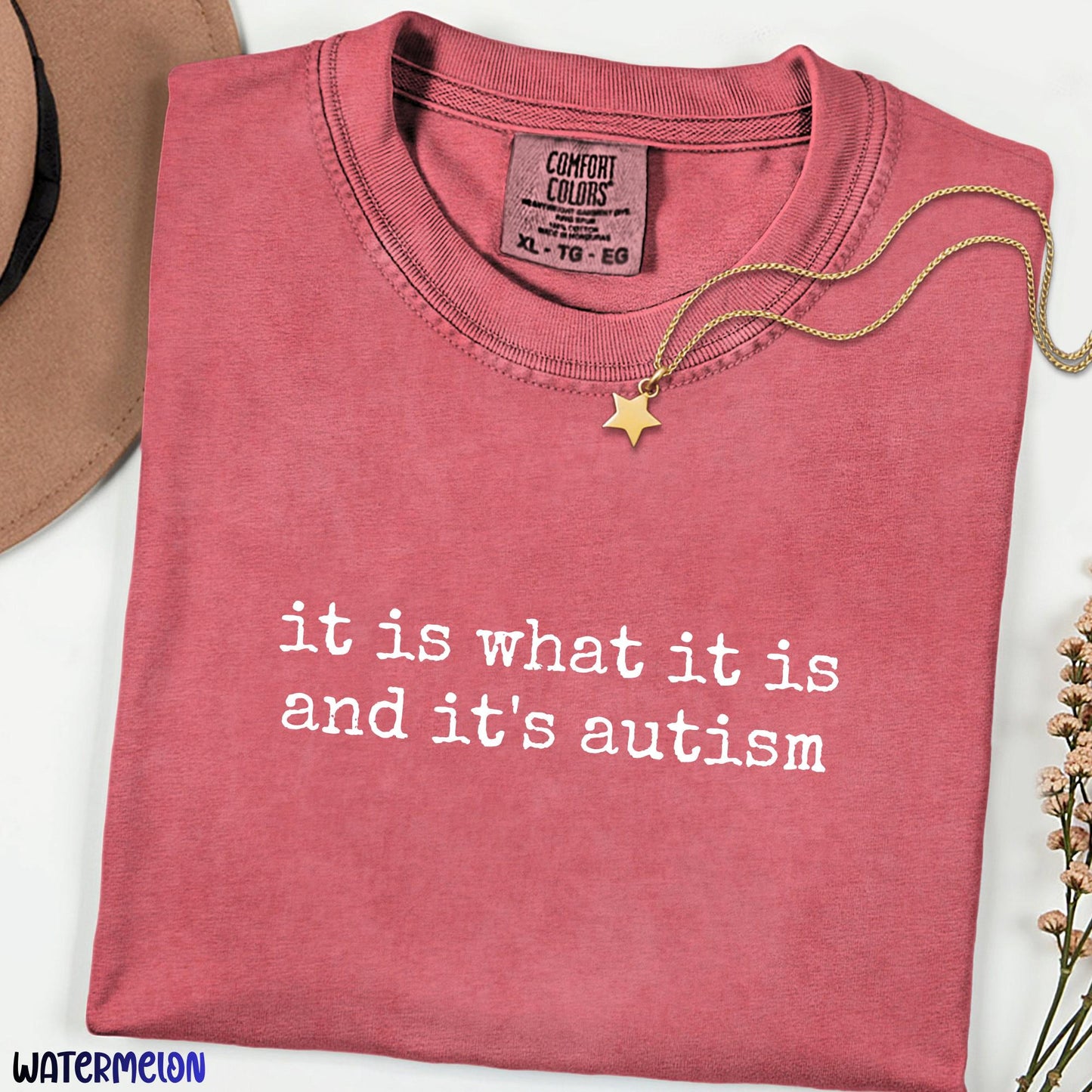 Comfort Colors® Autism Acceptance Shirt, It Is What It Is and It's Autism Tee, Neurodivergent Quote Shirt, Funny Autism Gift