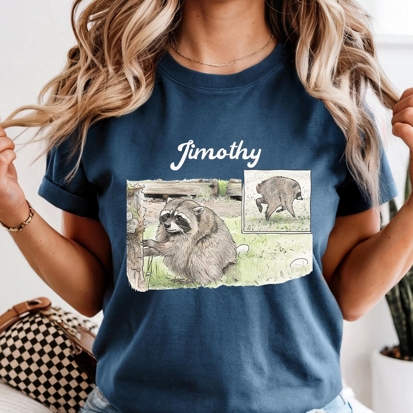 Comfort Colors® Jimothy Raccoon Viral Shirt, Short King Jimothy Tee. Famous Seattle Raccoon Shirt
