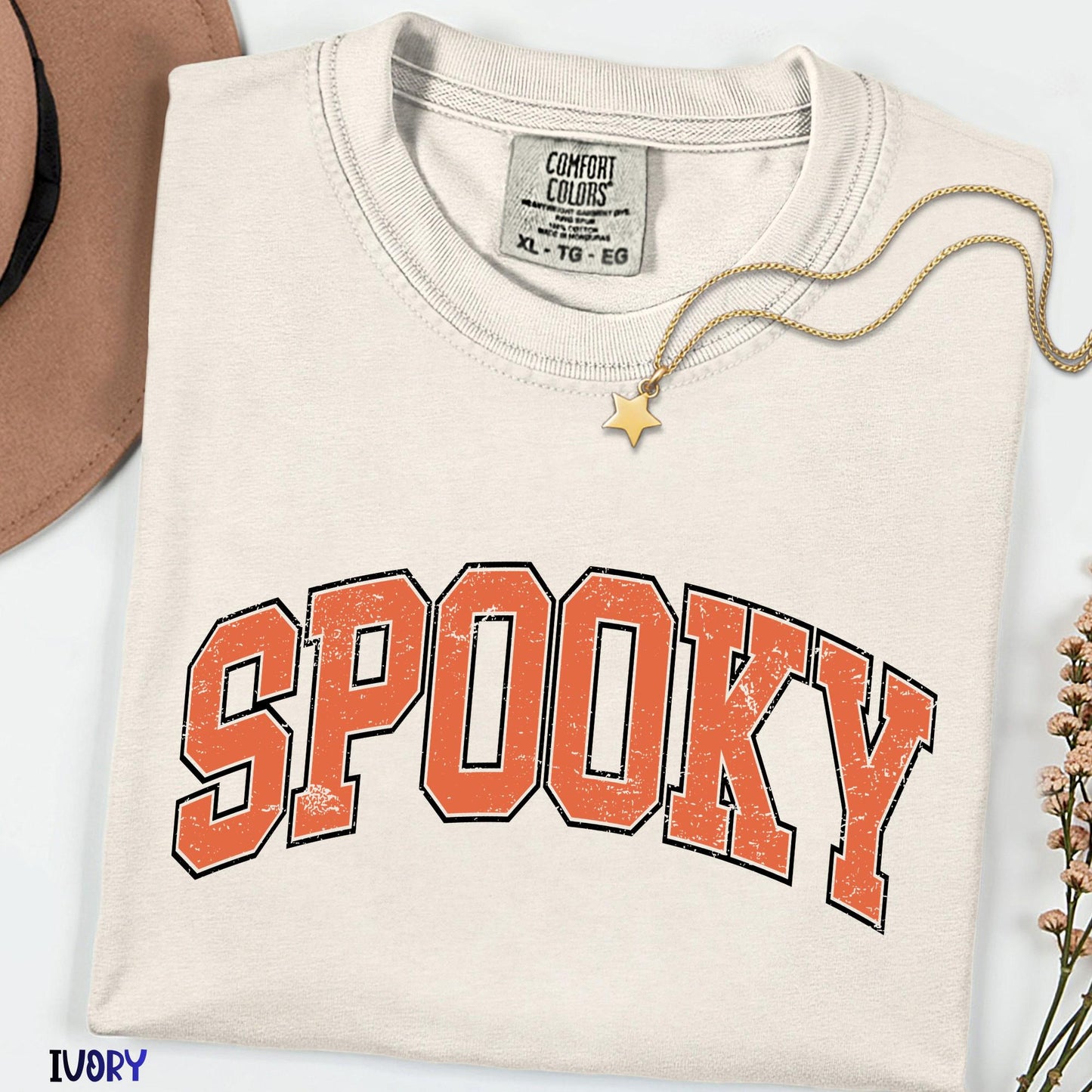 Spooky Season Comfort Colors® Shirt, Stay Spooky Halloween Graphic Tee, Vintage Fall T-Shirt, Halloween Gift
