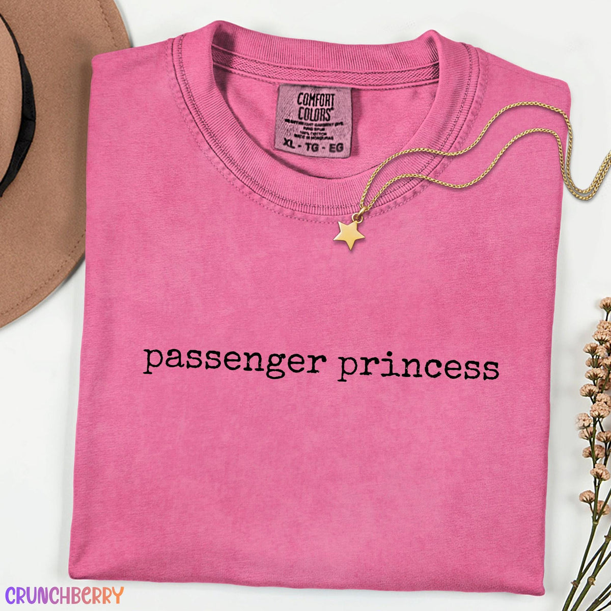 Passenger Princess Comfort Colors Shirt, Funny Girlfriend Gift, Cute Wife Shirt, Road Trip Tee, Relationship Shirt, Funny Driving Shirt