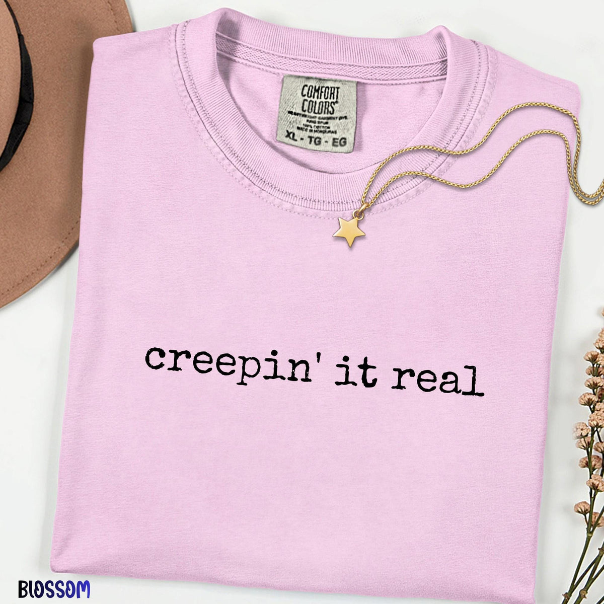 Creepin' It Real Halloween Comfort Color Shirt,Funny Spooky Season Shirt, Retro Fall Graphic Tee, Cute Halloween Gift