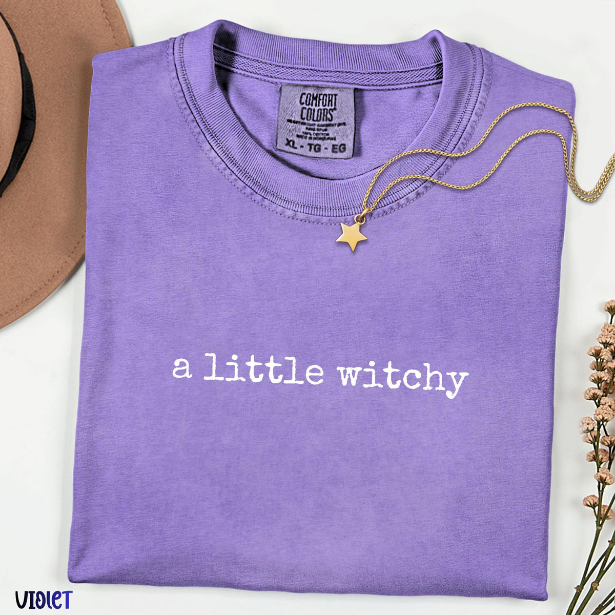 A Little Witchy Shirt, Comfort Colors Halloween Tee, Spooky Season Witch Shirt, Cute Fall Graphic Tee, Trendy Witch Gift
