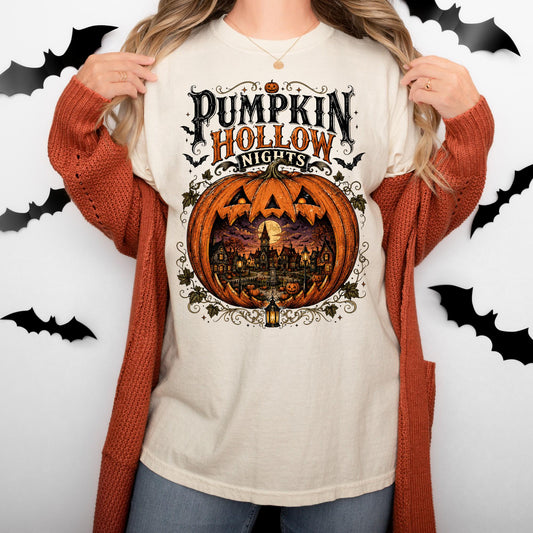 Pumpkin Hallow Nights Shirts, Halloweentown Shirt, Comfort Colors Shirts For Women | Men Halloween Gift