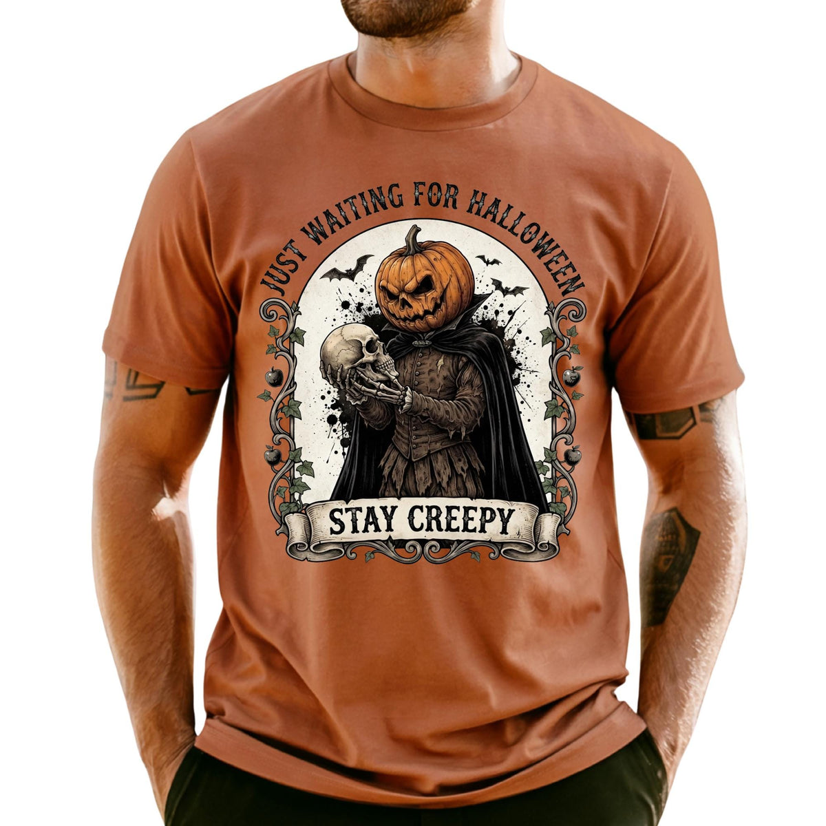 Comfort Colors® Just Waiting For Halloween Shirt, Stay Creepy Tee, Halloween Gift