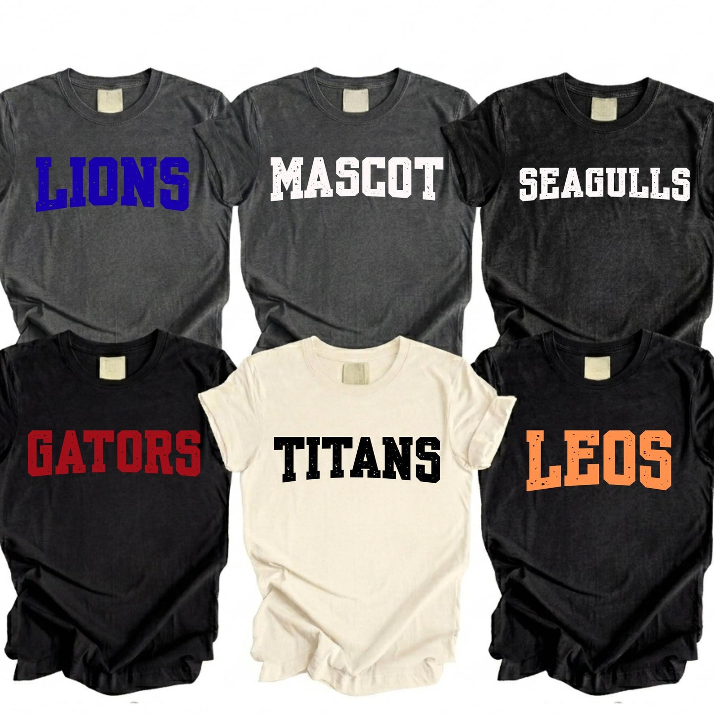 Custom Comfort Colors® School Mascot Shirt, School Logo Shirt, Team Mascot Name Tee, Back To School Tee