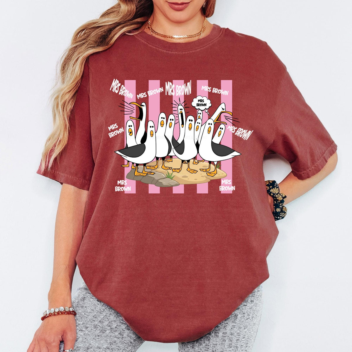 Custom Comfort Colors® Funny Screaming Seagulls Teacher Shirt, Back To School Tee