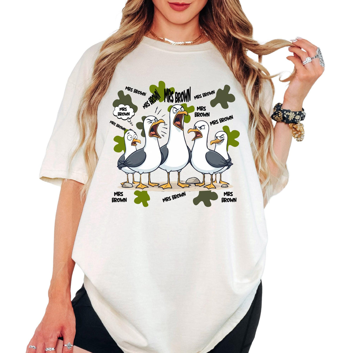 Custom Comfort Colors® Teacher Name Seagulls Shirt, Funny Back To School Shirts