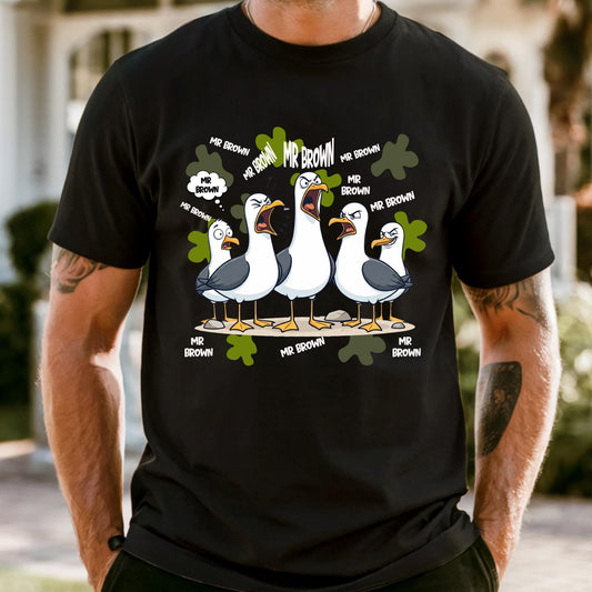 Custom Comfort Colors® Teacher Name Seagulls Shirt, Funny Back To School Shirts