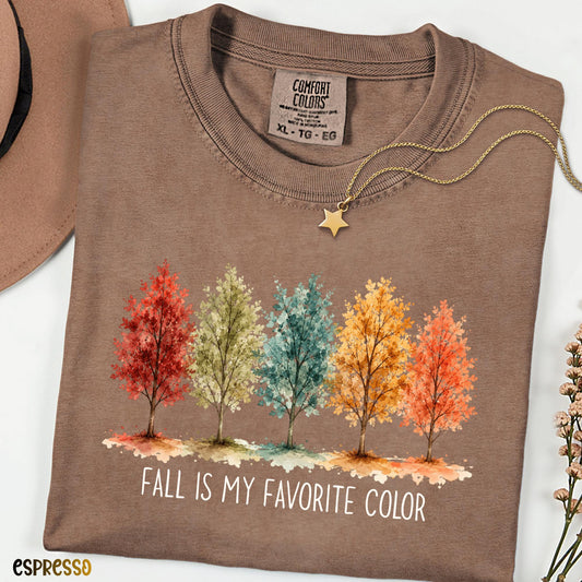 Fall Is My Favorite Color Comfort Colors® Shirt, Cute Autumn Vibes Tee, Retro Fall Graphic Shirt, Thanksgiving Gift, Cozy Pumpkin Season Tee