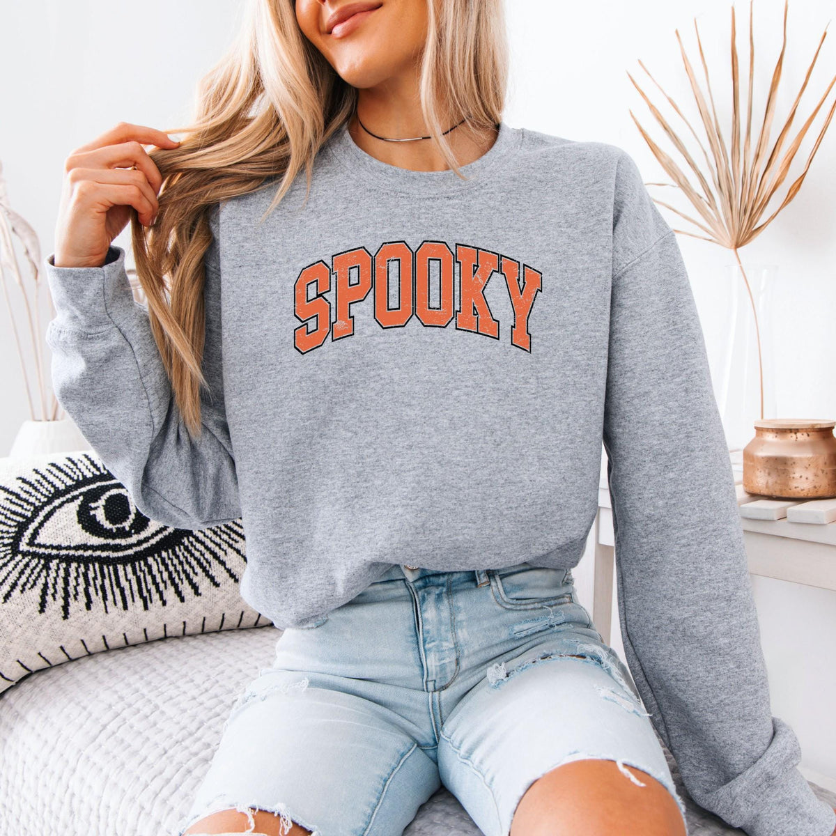 Spooky Season Sweatshirt, Halloween Sweatshirt, Stay Spooky Crewneck, Cozy Fall Hoodie, Halloween Gift for Women, Unisex Spooky Pullover