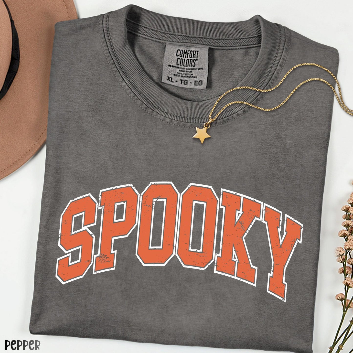Spooky Season Comfort Colors® Shirt, Stay Spooky Halloween Graphic Tee, Vintage Fall T-Shirt, Halloween Gift