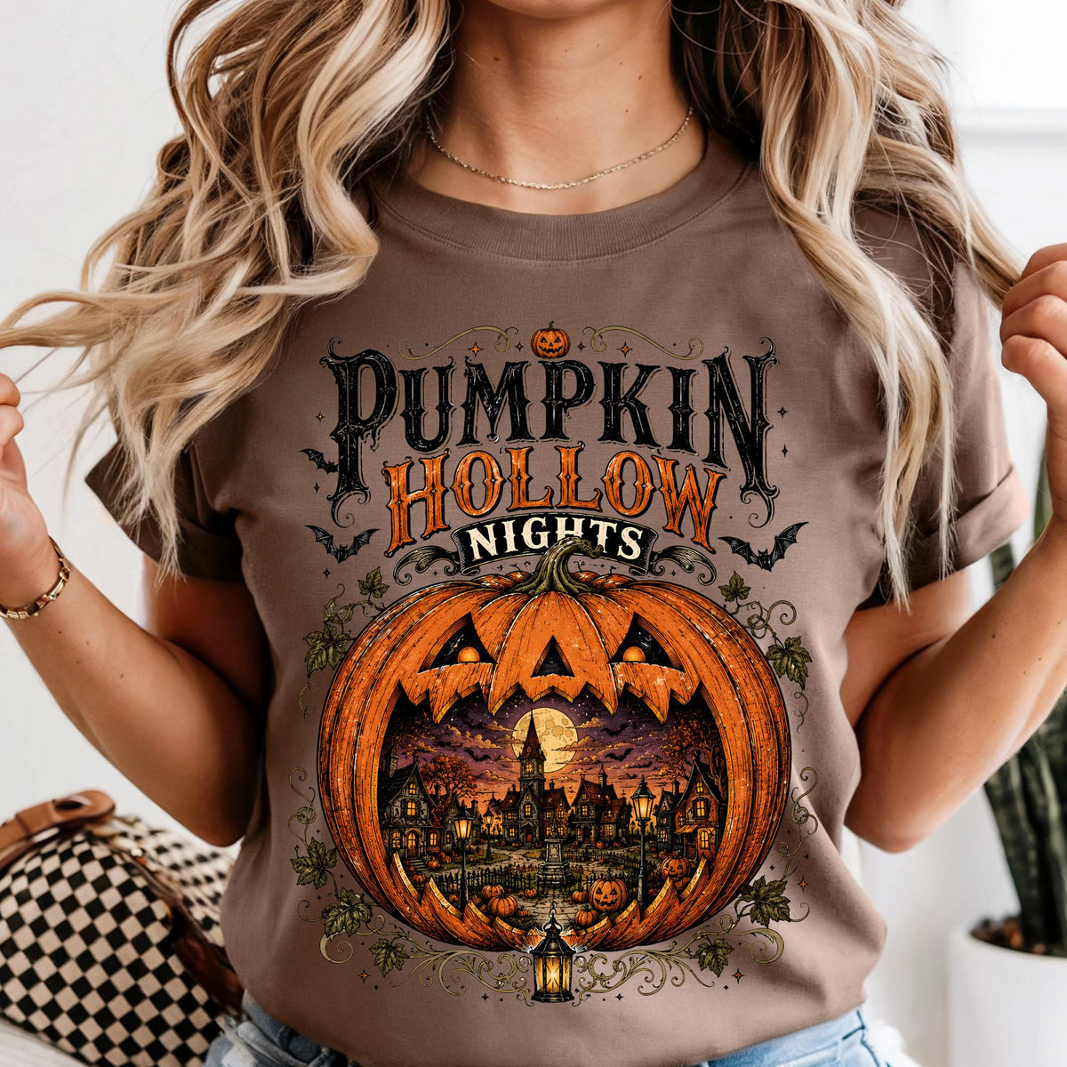 Pumpkin Hallow Nights Shirts, Halloweentown Shirt, Comfort Colors Shirts For Women | Men Halloween Gift