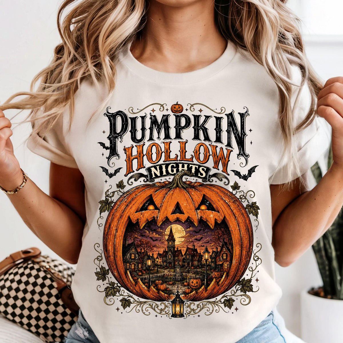 Pumpkin Hallow Nights Shirts, Halloweentown Shirt, Comfort Colors Shirts For Women | Men Halloween Gift