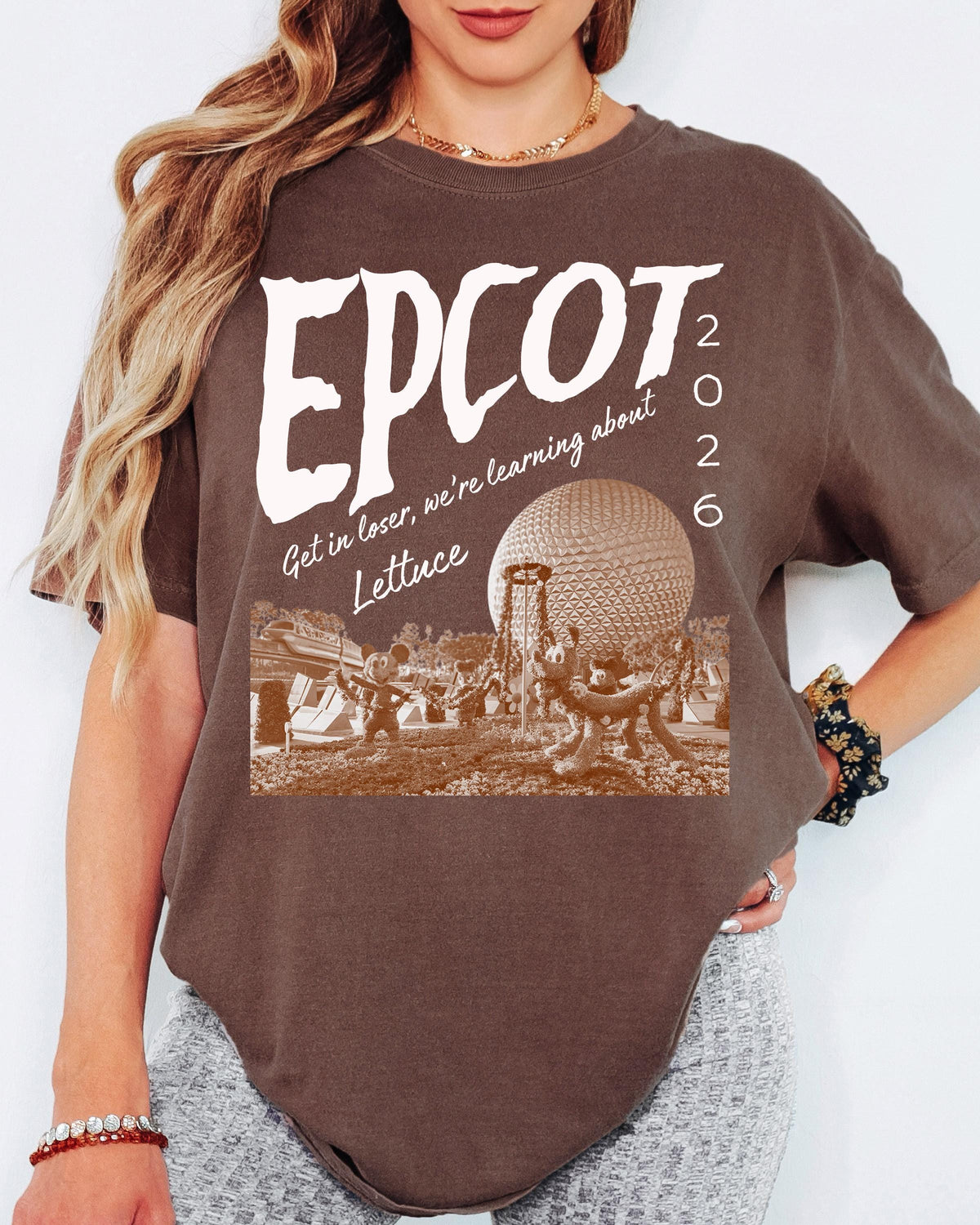 Comfort Colors® Epcot Inspired Shirt, Disney Park Get In Loser We Re Gonna Learn About Lettuce Tshirt for Women | Men