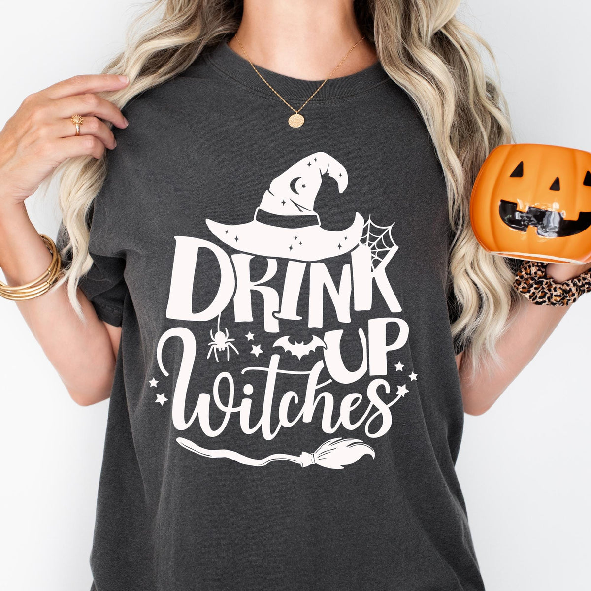 Comfort Colors® Drink Up Witches Shirt, Halloween Party Shirt, Halloween Gift