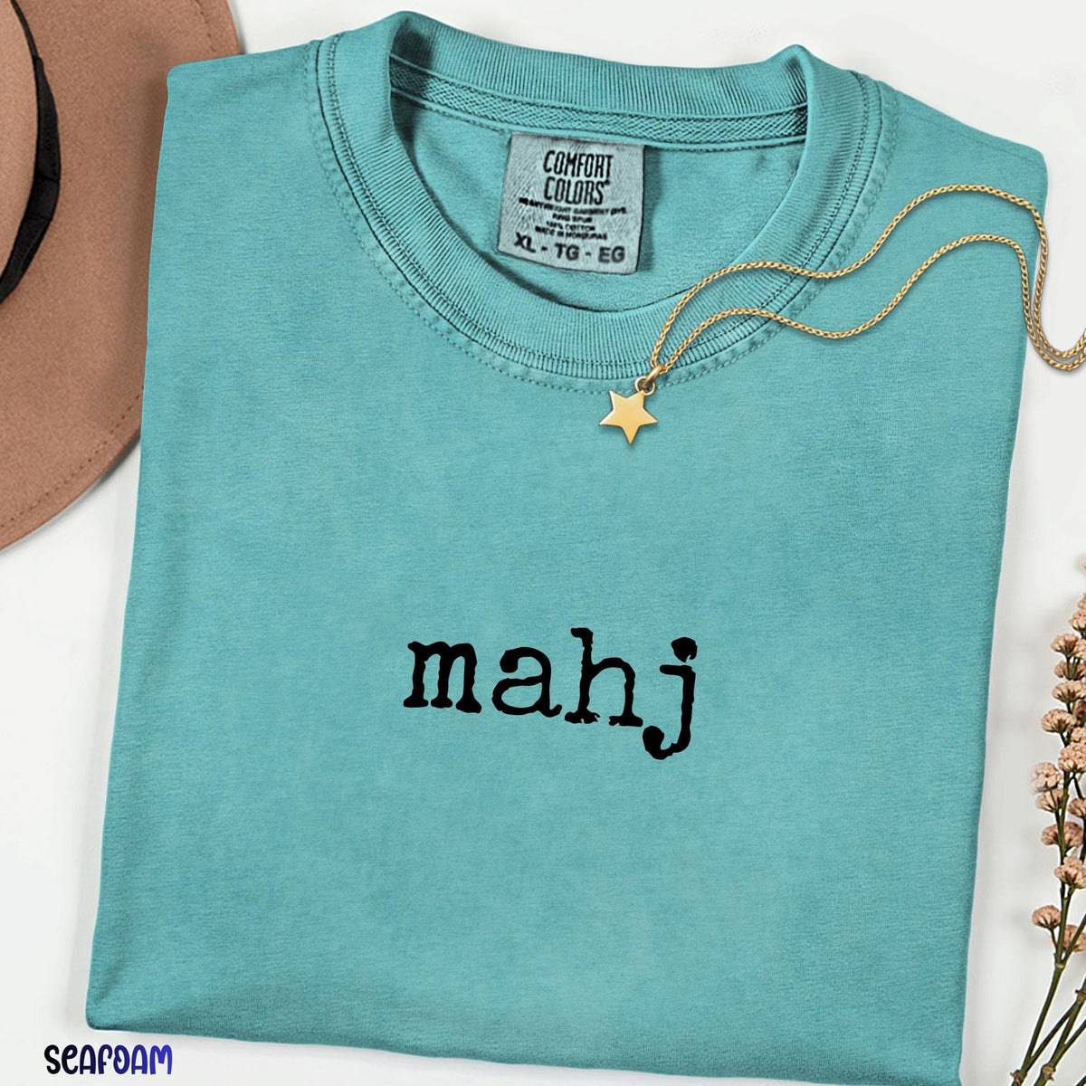 Mahjong Comfort Colors® Shirt, Lucky Tile Game Tee, Funny Mah Jong Gift for Women, Vintage Mahjong Lover Shirt