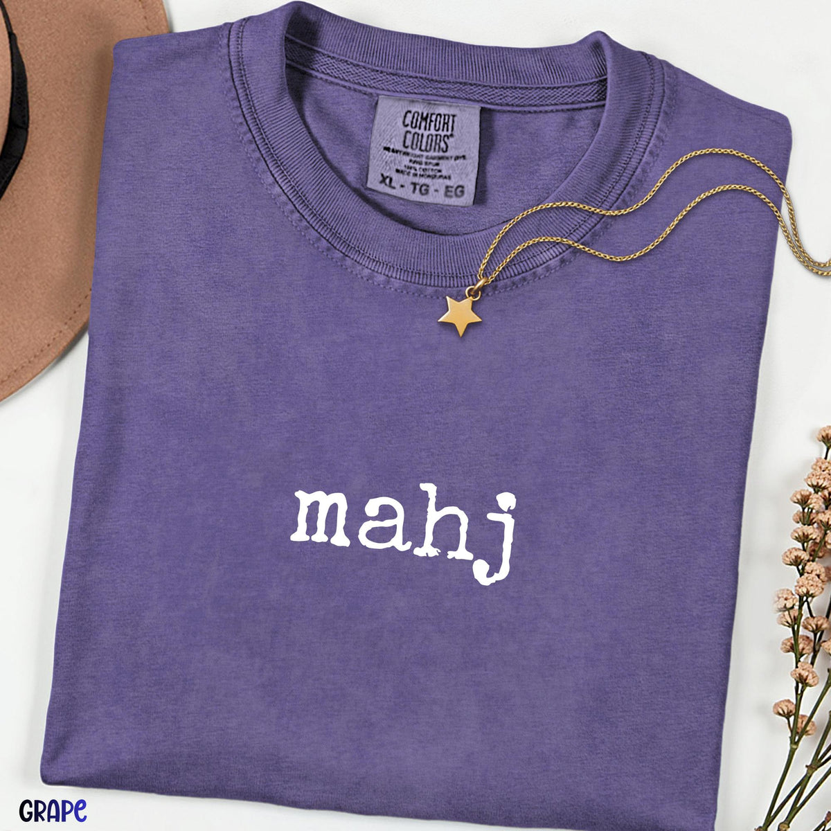 Mahjong Comfort Colors® Shirt, Lucky Tile Game Tee, Funny Mah Jong Gift for Women, Vintage Mahjong Lover Shirt