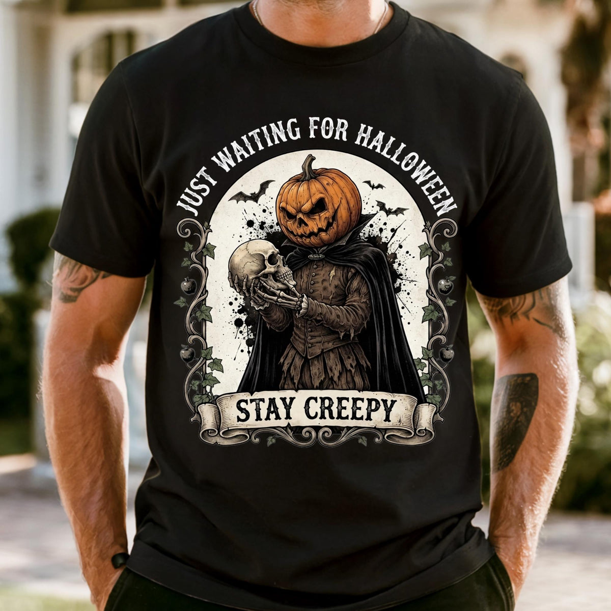 Comfort Colors® Just Waiting For Halloween Shirt, Stay Creepy Tee, Halloween Gift