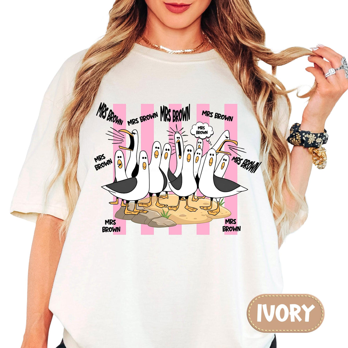 Custom Comfort Colors® Funny Screaming Seagulls Teacher Shirt, Back To School Tee