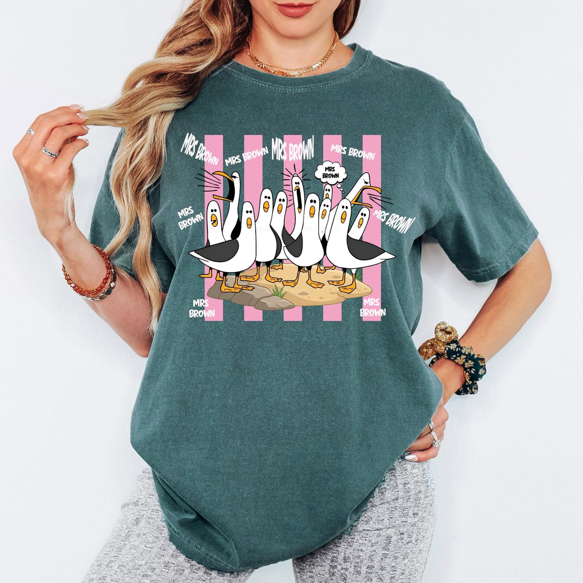 Custom Comfort Colors® Funny Screaming Seagulls Teacher Shirt, Back To School Tee