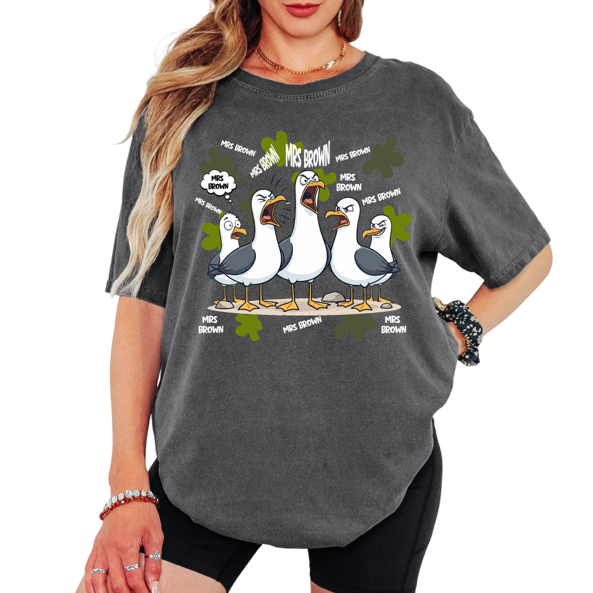Custom Comfort Colors® Teacher Name Seagulls Shirt, Funny Back To School Shirts