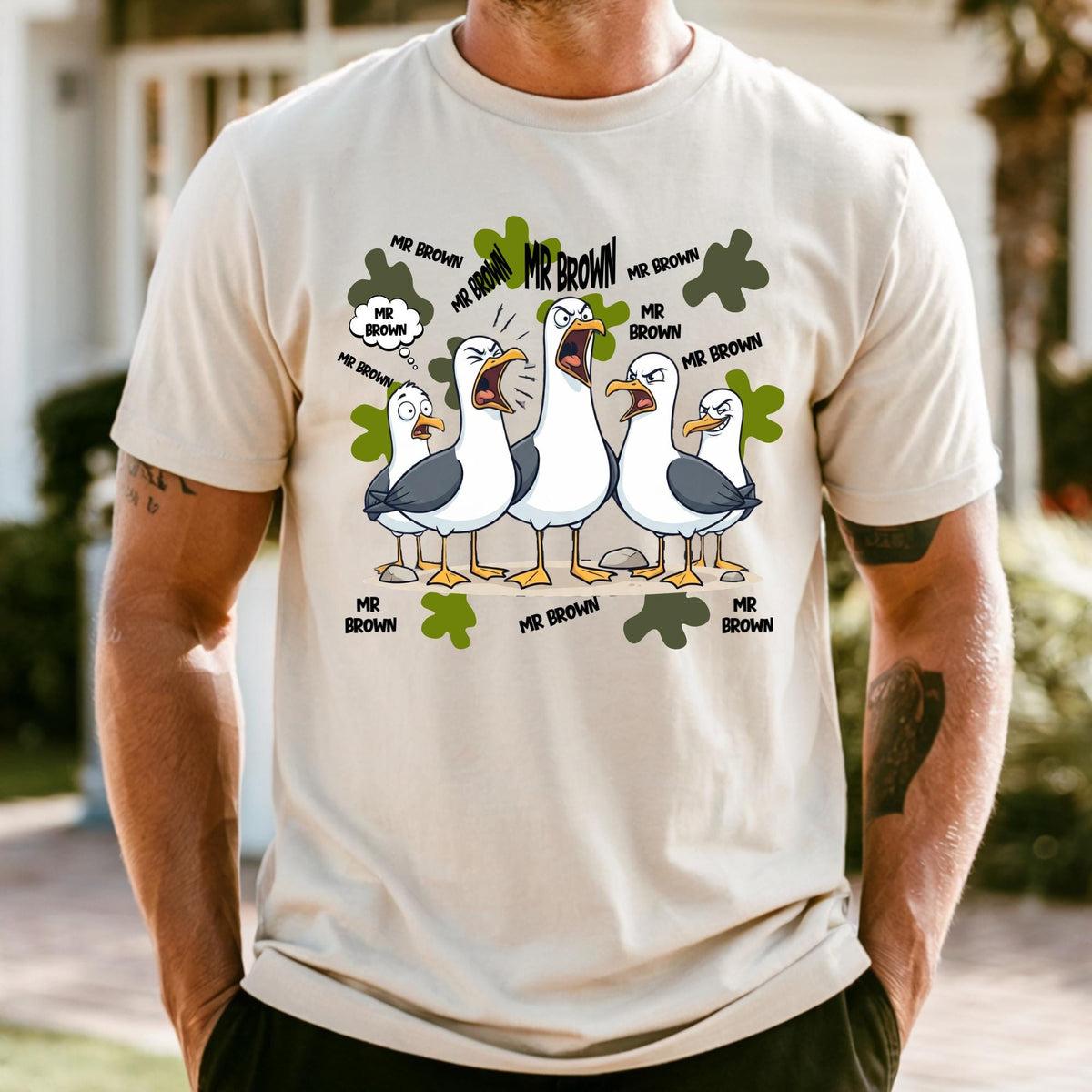 Custom Comfort Colors® Teacher Name Seagulls Shirt, Funny Back To School Shirts