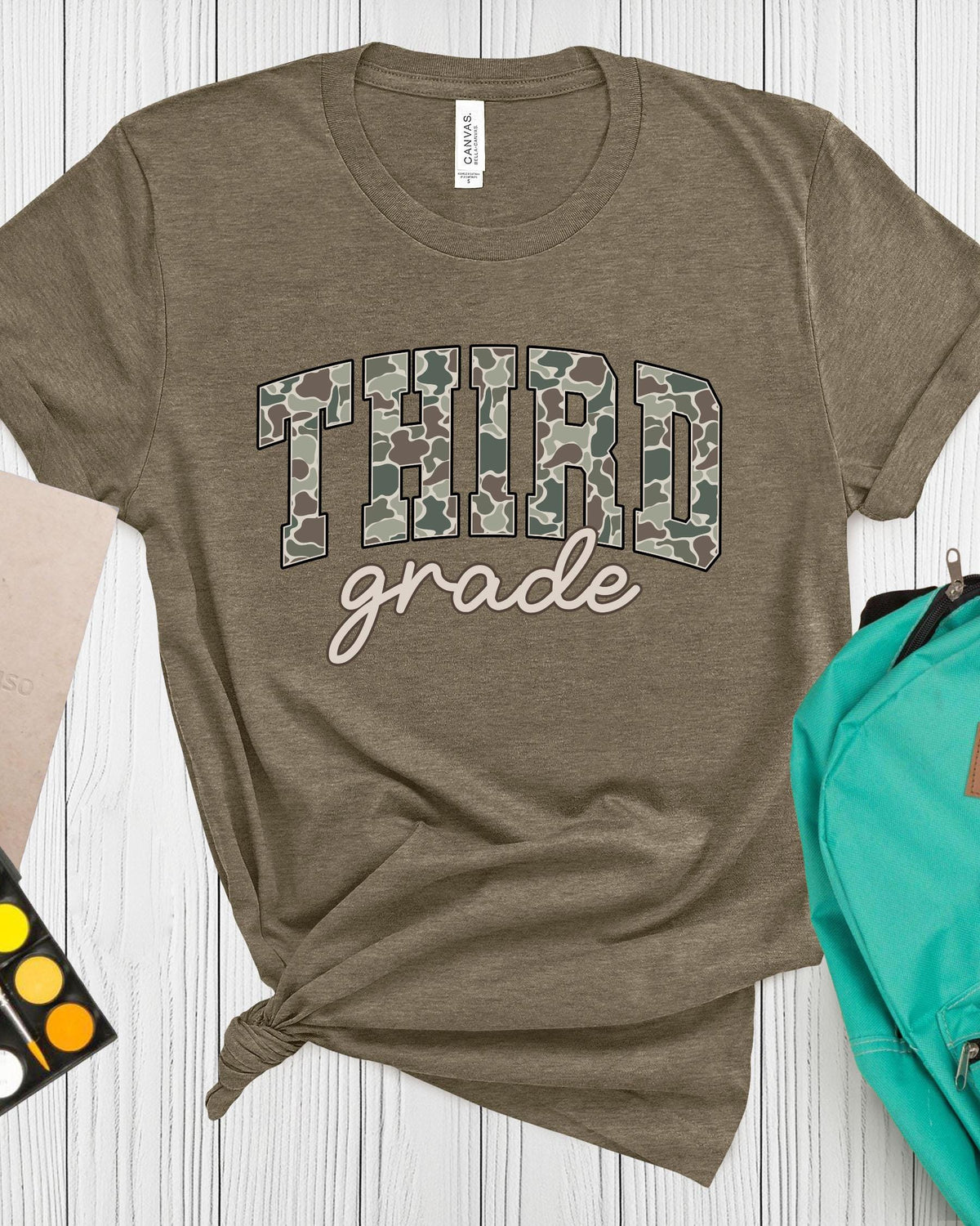 Retro Camo Back To School Shirt, Vintage First Day Of School Shirt, Pre-K First Second Third Fourth Fifth Grade Shirt